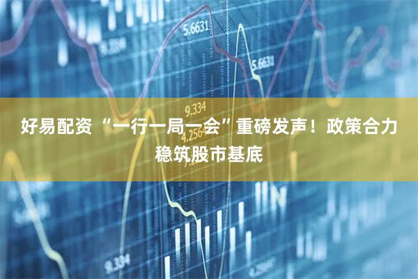 好易配资 “一行一局一会”重磅发声！政策合力稳筑股市基底