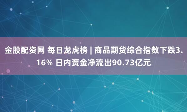 金股配资网 每日龙虎榜 | 商品期货综合指数下跌3.16% 日内资金净流出90.73亿元